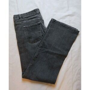 Madison Jeans Gray Stripe Women's Size 12 Denim (35x29.5) Retro 90s Straight Leg